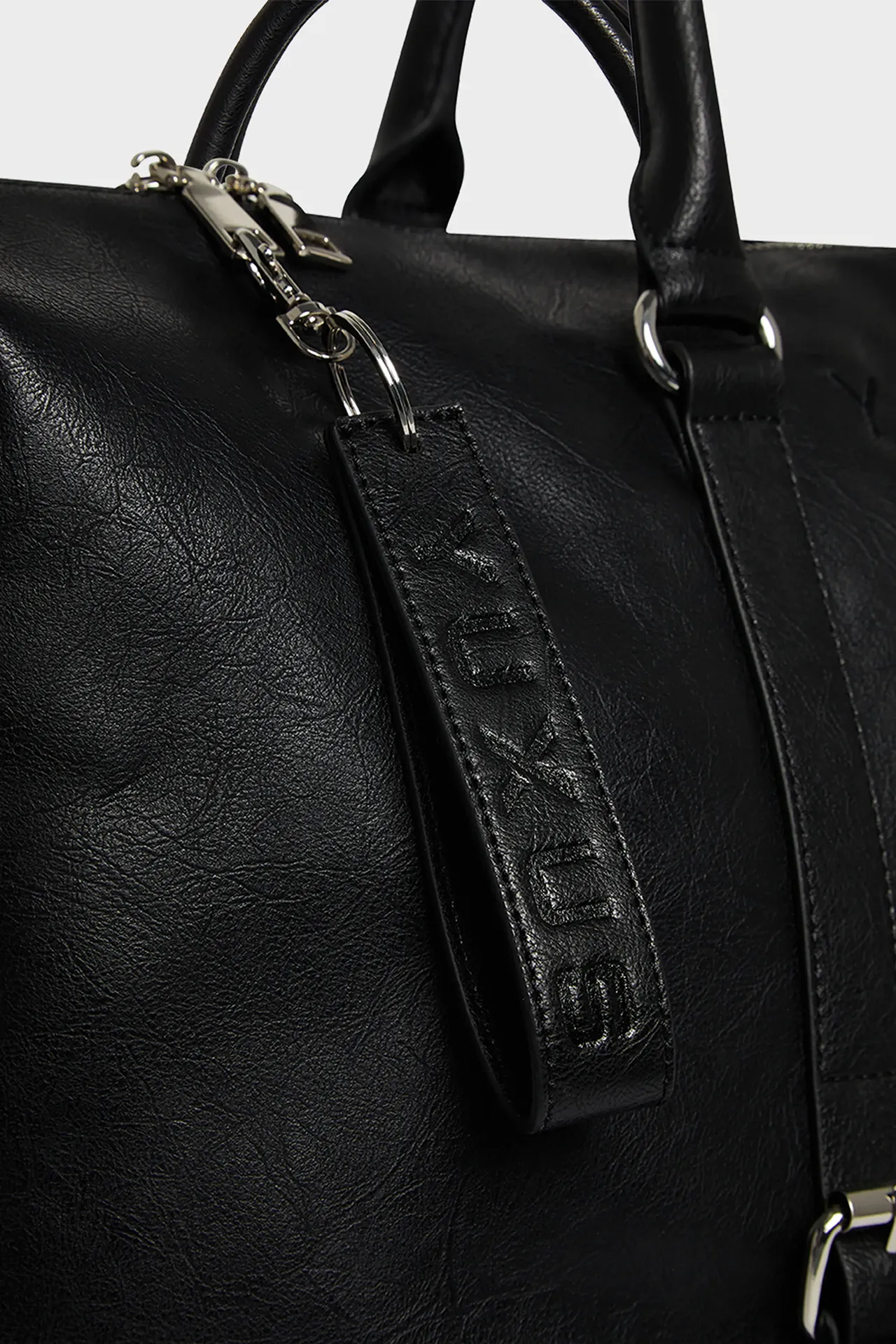 BLACK "VOYAGER" LEATHER BAG - Image 11