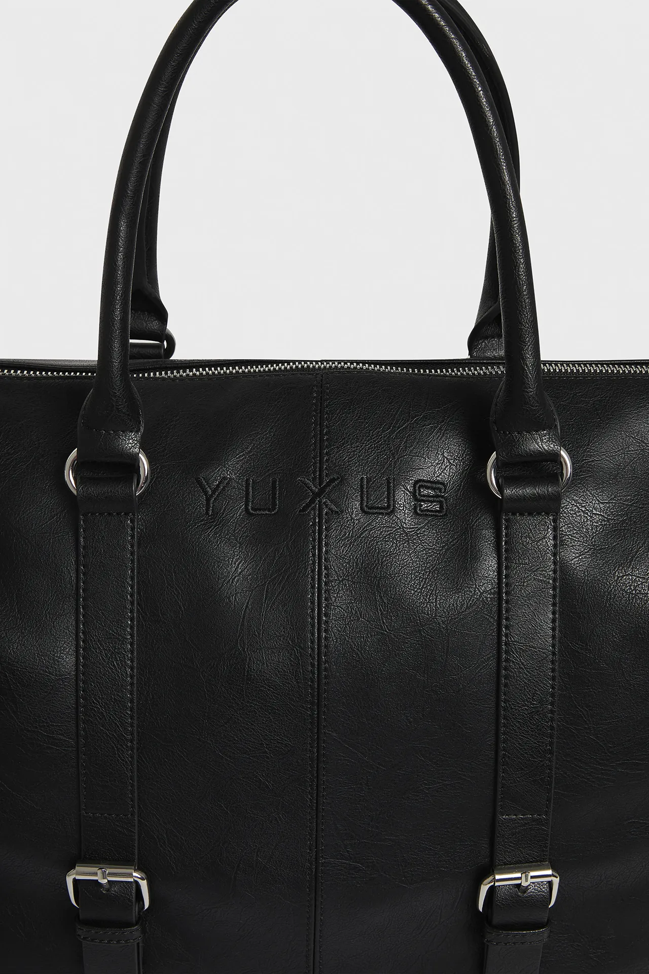 BLACK "VOYAGER" LEATHER BAG - Image 12