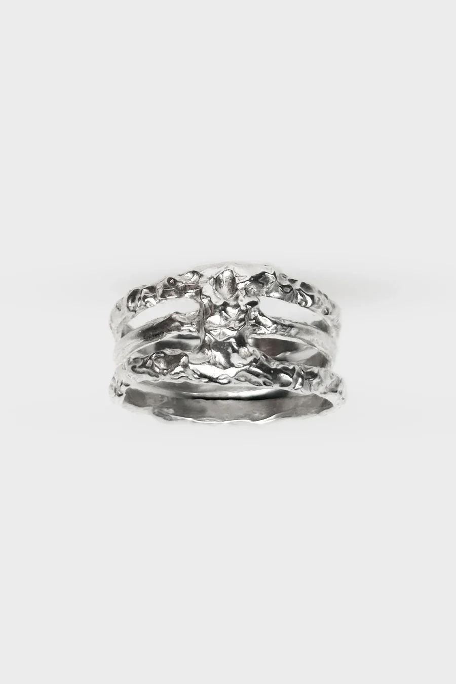 TRIPLE "CRINKLED 925" RING - Image 12